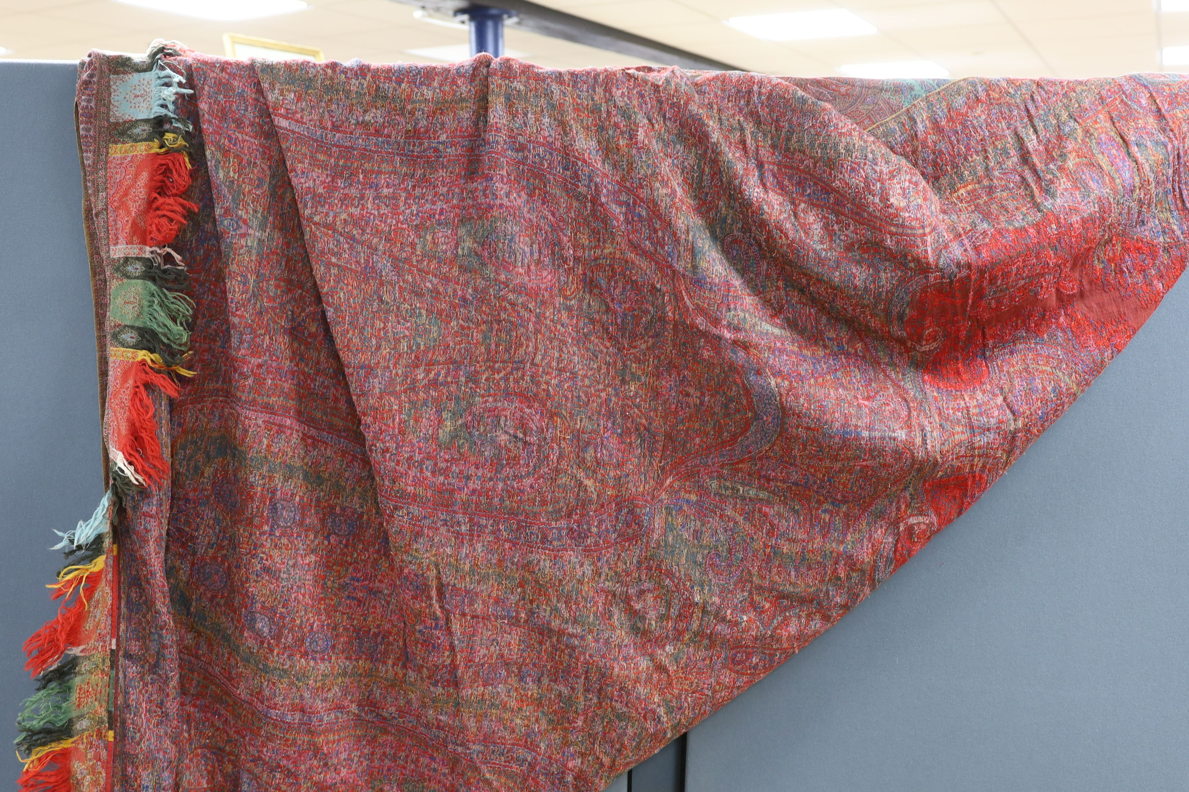 A 19th century wool woven Paisley shawl